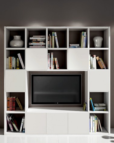 Libreria Porta TV Milky | Zona giorno stile moderno